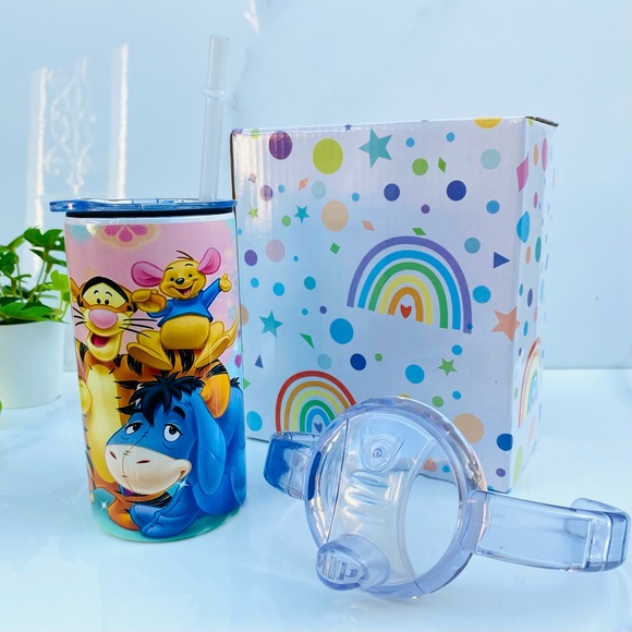 Winnie the Pooh Tumbler, Pooh Bear, Baby Sippy Cup, Winnie Pooh Birthday - Picture 3 of 8